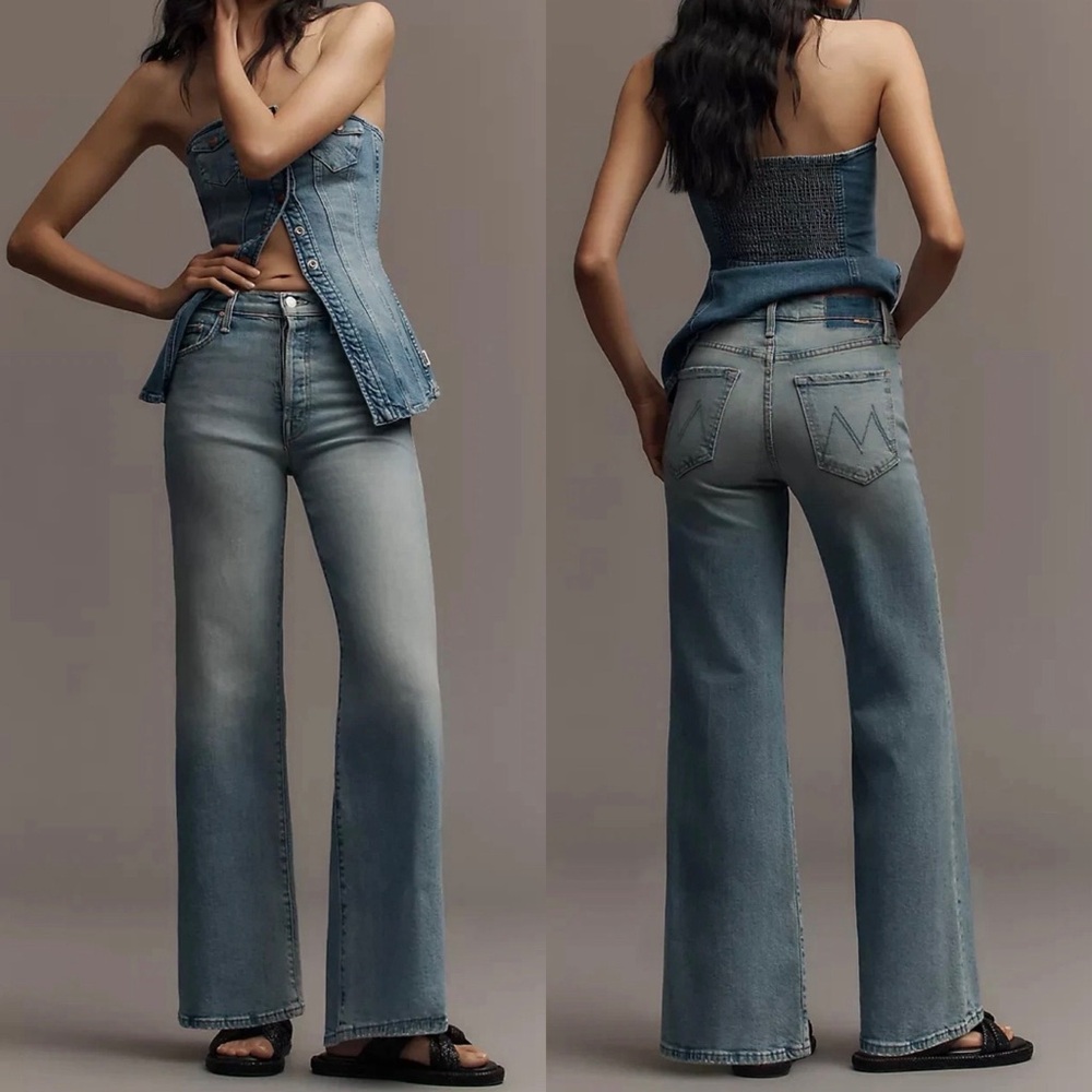 MOTHER Tomcat Roller wide leg Jeans in I Confess NEW Siz 30